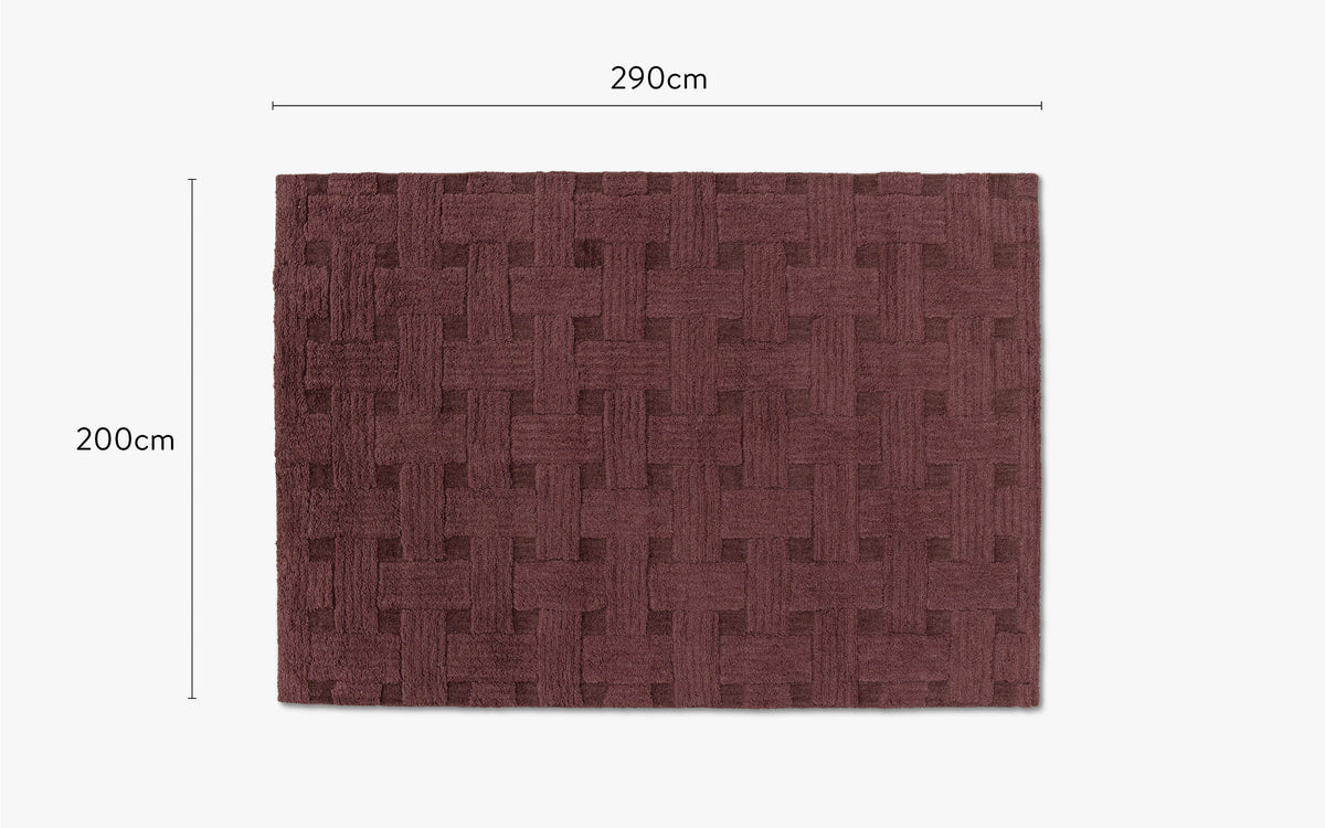 dimensions tapis design woven grand format